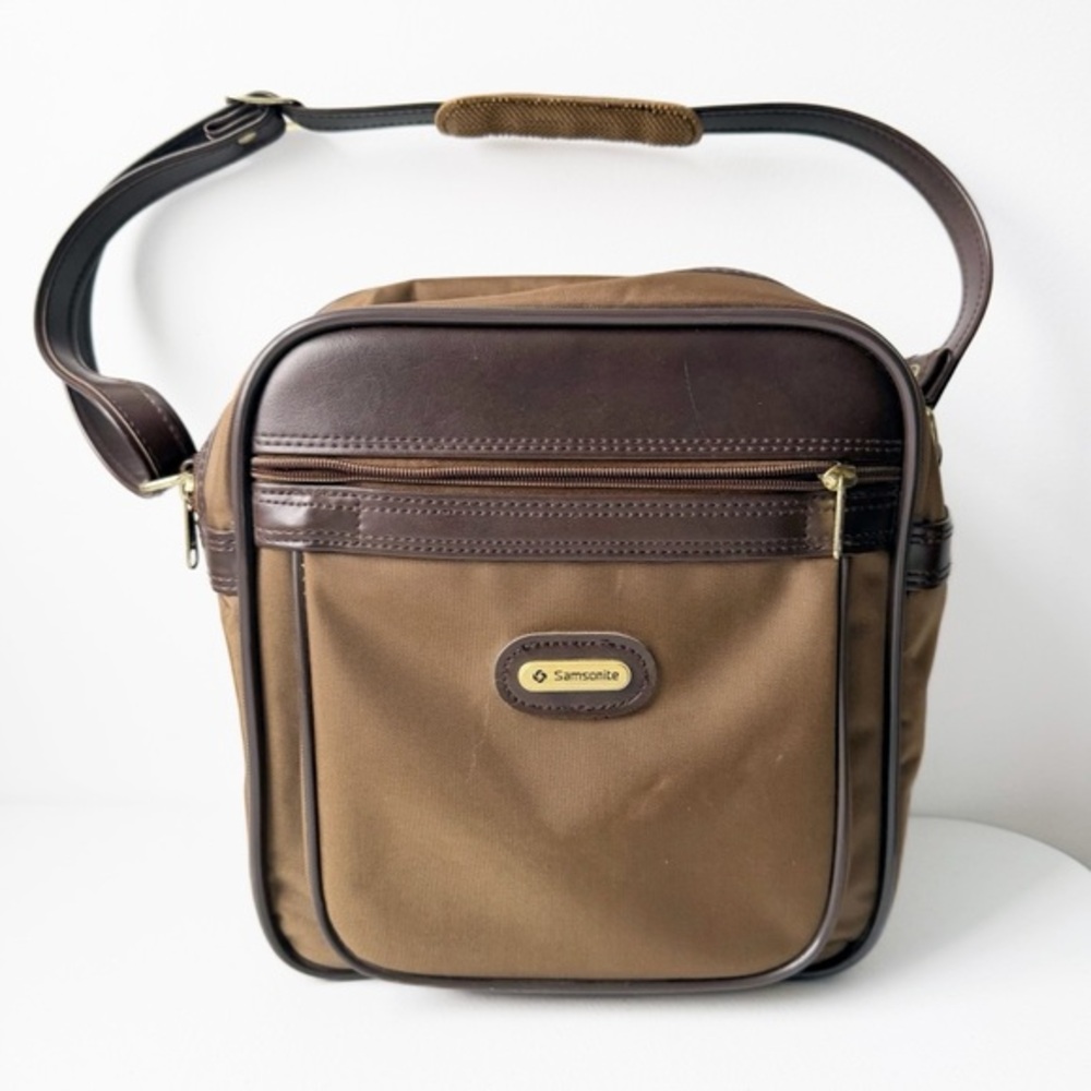 Vintage Samsonite Brown‎ Camera Bag Small Luggage/Carryon Bag